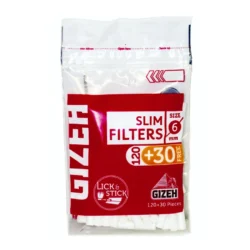filtro tabaco gizeh slim 6mm xl
