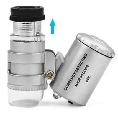 lupa bolsillo x60 aumento clip celu